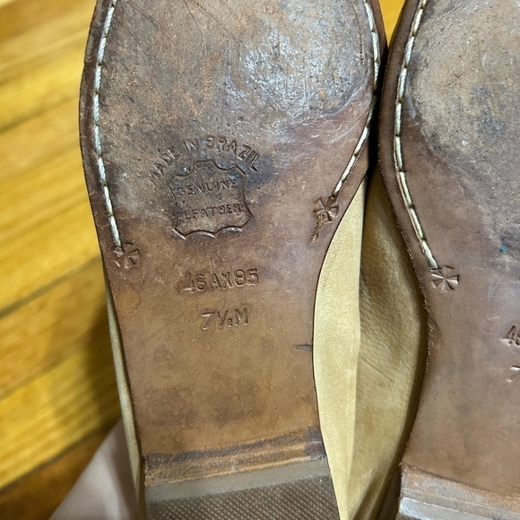 Arpeggios VTG Tan  Leather Flat Loafers Causal Women's Shoes Size 7.5 M - Picture 8 of 11